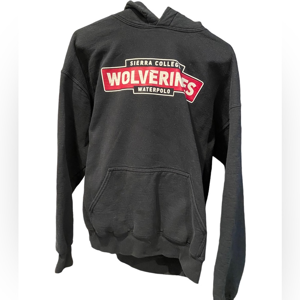 Vintage Sierra College Wolverines Water Polo Men’s L Black Hoodie